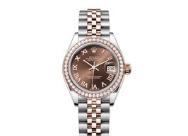 Rolex Lady-Datejust 279381RBR (2024) - Bruin wijzerplaat 28mm Staal