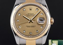 Rolex Datejust 36 116233 (2005) - Champagne wijzerplaat 36mm Goud/Staal