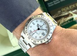 Rolex Explorer II 16570 T (2008) - Wit wijzerplaat 40mm Staal