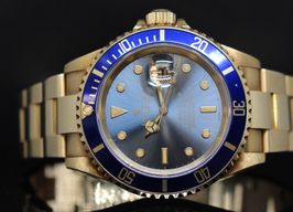 Rolex Submariner Date 16618 (1986) - Blue dial 40 mm Yellow Gold case