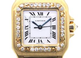 Cartier Santos Galbée Unknown (Unknown (random serial)) - White dial 24 mm Yellow Gold case
