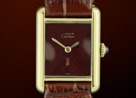 Cartier Tank Vermeil 2415 (1980) - Rood wijzerplaat 20mm Zilver