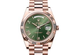 Rolex Day-Date 40 228235-0025 (2024) - Green dial 40 mm Rose Gold case