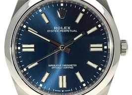 Rolex Oyster Perpetual 41 124300 (2022) - Blauw wijzerplaat 41mm Staal