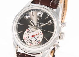 Patek Philippe Annual Calendar Chronograph 5960P-001 (2011) - Grey dial 41 mm Platinum case
