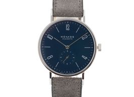 NOMOS Tangente 167/16277 (Unknown (random serial)) - Blue dial 38 mm Steel case