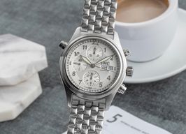 IWC Pilot Chronograph IW371301 (2000) - Zwart wijzerplaat 42mm Staal