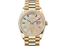 Rolex Day-Date 36 128348RBR (2025) - Diamant wijzerplaat 36mm Geelgoud