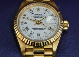 Rolex Lady-Datejust 69178 (1997) - Wit wijzerplaat 26mm Geelgoud
