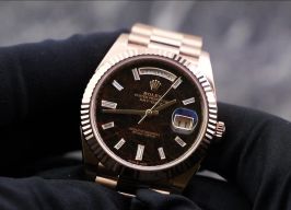 Rolex Day-Date 40 228235 (2021) - Black dial 40 mm Rose Gold case