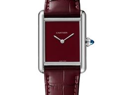 Cartier Tank WSTA0054 (2025) - Rood wijzerplaat 26mm Staal