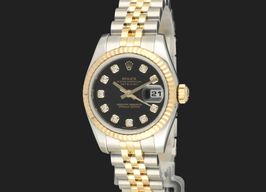 Rolex Lady-Datejust 179173 (2013) - Black dial 26 mm Gold/Steel case