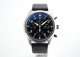 IWC Pilot Chronograph IW371701 (2011) - Zwart wijzerplaat 42mm Staal