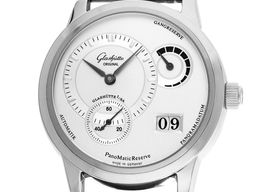 Glashütte Original PanoReserve 1-90-03-02-02-04 (2007) - Silver dial 39 mm Steel case