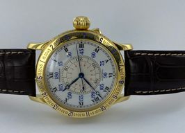 Longines Lindbergh Hour Angle - (Unknown (random serial)) - White dial 48 mm Yellow Gold case