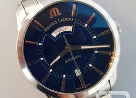 Maurice Lacroix Pontos Day Date PT6358-SS002-430-1 (Unknown (random serial)) - Blue dial 41 mm Steel case