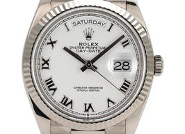 Rolex Day-Date 36 128239 (2022) - White dial 36 mm White Gold case