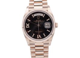 Rolex Day-Date 36 128235 (2025) - Black dial 36 mm Rose Gold case