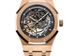 Audemars Piguet Royal Oak Double Balance Wheel Openworked 15407OR.OO.1220OR.01 (2025) - Transparent dial 41 mm Rose Gold case