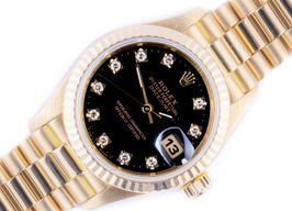 Rolex Lady-Datejust 69178 (1991) - Black dial 26 mm Yellow Gold case