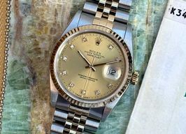 Rolex Datejust 16233 (1991) - Gold dial 36 mm Gold/Steel case