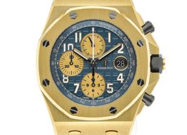 Audemars Piguet Royal Oak Offshore Chronograph 26470BA.OO.1000BA.01 (2018) - Blue dial 42 mm Yellow Gold case