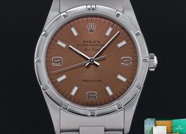 Rolex Air-King 14010 (1996) - Roze wijzerplaat 34mm Staal