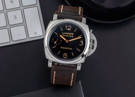 Panerai Luminor Marina 1950 3 Days PAM00422 (Onbekend (willekeurig serienummer)) - Zwart wijzerplaat 47mm Staal