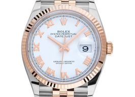 Rolex Datejust 36 126231 (2018) - White dial 36 mm Gold/Steel case