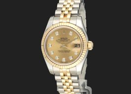 Rolex Lady-Datejust 179173 (2010) - Champagne dial 26 mm Gold/Steel case