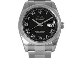 Rolex Datejust 36 116200 (2008) - Black dial 36 mm Steel case