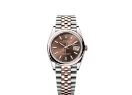 Rolex Datejust 36 126201 (2025) - Brown dial 36 mm Gold/Steel case