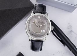 Glashütte Original Senator Panorama Date 100-04-03-02-04 (2010) - Grey dial 40 mm Steel case