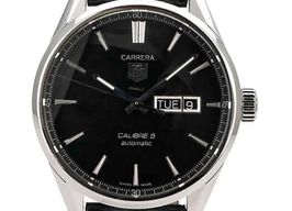 TAG Heuer Carrera Calibre 5 WAR201A.FC6266 (Onbekend (willekeurig serienummer)) - Zwart wijzerplaat 41mm Staal