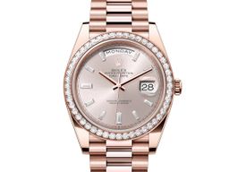 Rolex Day-Date 40 228345RBR-0007 (Unknown (random serial)) - Pink dial 40 mm Rose Gold case