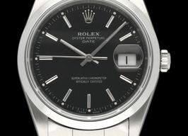 Rolex Oyster Perpetual Date 15200 (1999) - Zwart wijzerplaat 34mm Staal