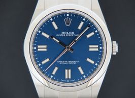 Rolex Oyster Perpetual 124300 (2021) - Blauw wijzerplaat 41mm Staal