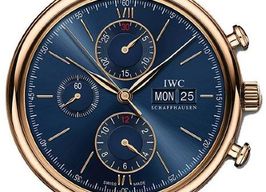 IWC Portofino Chronograph IW391035 (2025) - Blauw wijzerplaat 42mm Roodgoud
