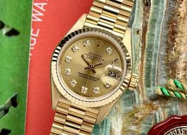 Rolex Lady-Datejust 69178 (1995) - Goud wijzerplaat 26mm Staal