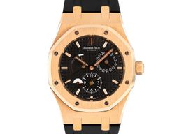 Audemars Piguet Royal Oak Dual Time 26120OR.OO.D002CR.01 (2015) - Black dial 39 mm Rose Gold case