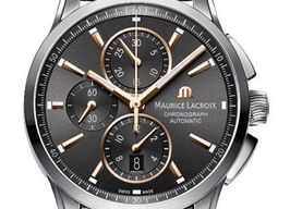 Maurice Lacroix Pontos Chronographe PT6388-SS001-331-1 (2024) - Grijs wijzerplaat 43mm Staal