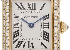 Cartier Tank 2305 (2000) - White dial 23 mm Yellow Gold case