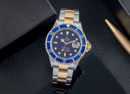 Rolex Submariner Date 16613 BLACK TIFFANY TRITIUM (Unknown (random serial)) - Blue dial 40 mm Steel case