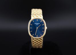 Patek Philippe Golden Ellipse 3848 (Onbekend (willekeurig serienummer)) - Blauw wijzerplaat 32mm Geelgoud