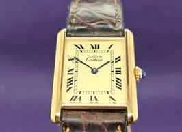 Cartier Tank Vermeil Unknown (1990) - Yellow dial 30 mm Silver case