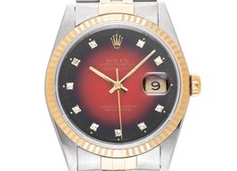 Rolex Datejust 36 16233 (1991) - Rood wijzerplaat 36mm Goud/Staal