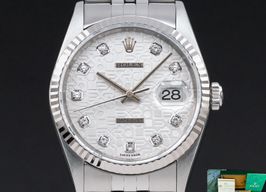 Rolex Datejust 36 16234 (1996) - Zilver wijzerplaat 36mm Staal