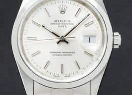 Rolex Oyster Perpetual Date 15200 (2002) - Zilver wijzerplaat 34mm Staal