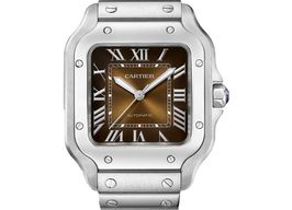 Cartier Santos WSSA0065 (2024) - Brown dial 35 mm Steel case