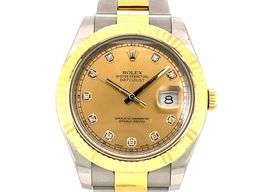 Rolex Datejust II 116333 (Unknown (random serial)) - Champagne dial 41 mm Gold/Steel case